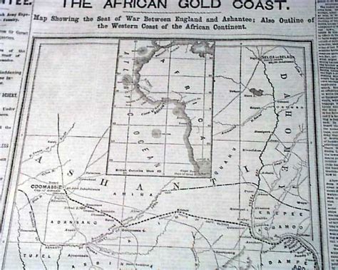 1873 Third Anglo-Ashanti War W/ Map... - RareNewspapers.com