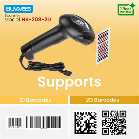 Buvvas HS-208-2D Barcode Scanner | USB 1D/2D/QR Code Scanner | Handhel – POSCLUB