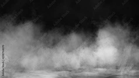 Fog and mist effect on black background. Smoke texture Stock Illustration | Adobe Stock