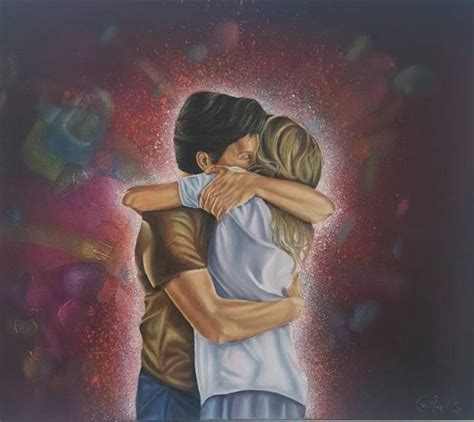 The Hug Painting | Heaven painting, Painting, Street painting