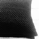 jute macrame cushion black