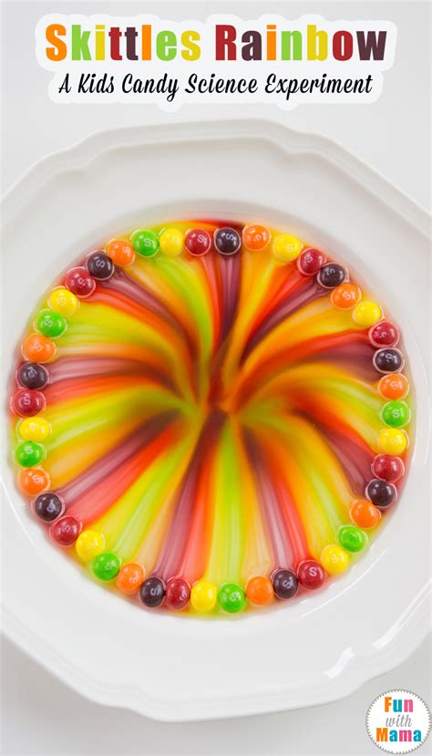 Easy Rainbow Skittles Science Experiment - Fun with Mama
