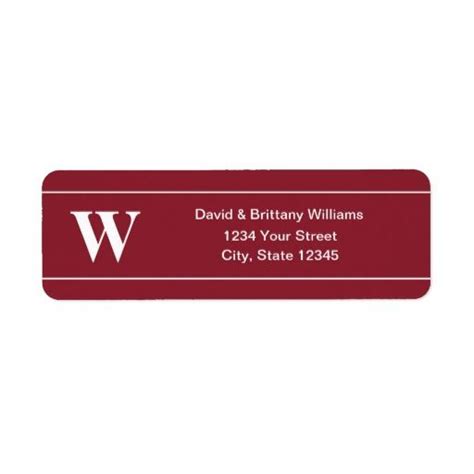 Monogrammed Christmas Holiday Return Address Label | Zazzle | Christmas monogram, Custom return ...