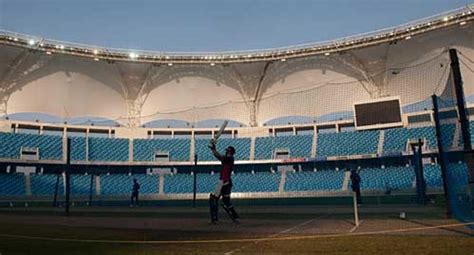 A view of the Dubai Sports City stadium as England train | ESPNcricinfo.com