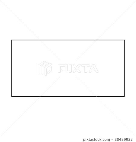 Rectangle shape icon vector outline stroke...-插圖素材 [88489922] - PIXTA圖庫