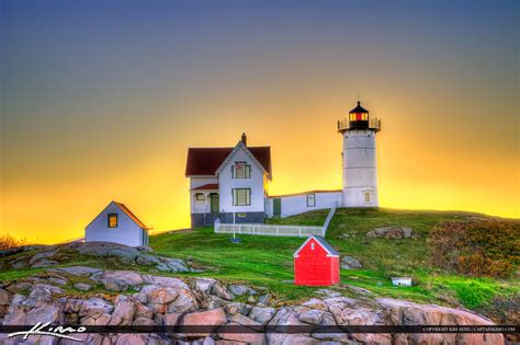 Nubble Lighthouse at Cape Neddick York Beach Maine