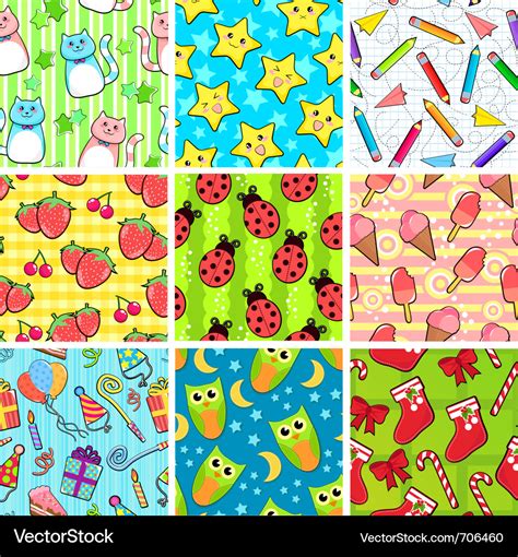 Cute patterns Royalty Free Vector Image - VectorStock