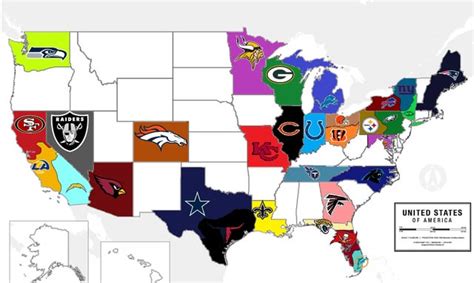 NFL Map Teams Logos Sport League Maps, 46% OFF