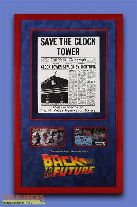 Back To The Future Prop - 'Save the Clock Tower' Flyer (White) original movie prop