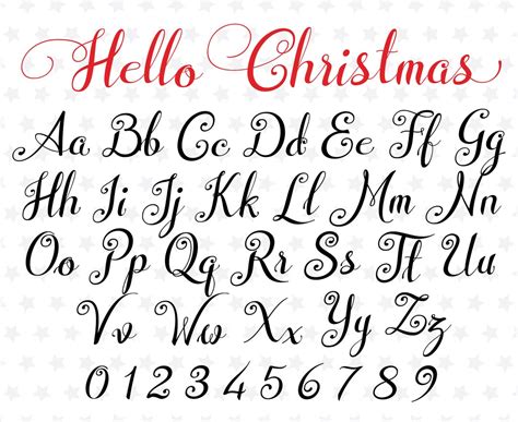 Christmas Font Christmas Script Christmas Font Monogram Cursive Font ...