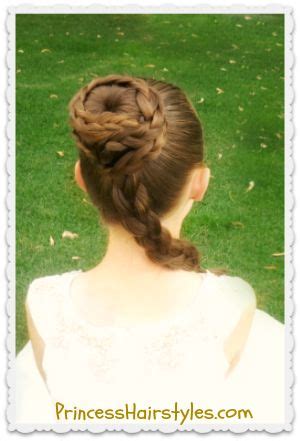 Princess Leia Hairstyle, Spiral Braid Bun, Star Wars Inspired | Princess leia hair, Star wars ...