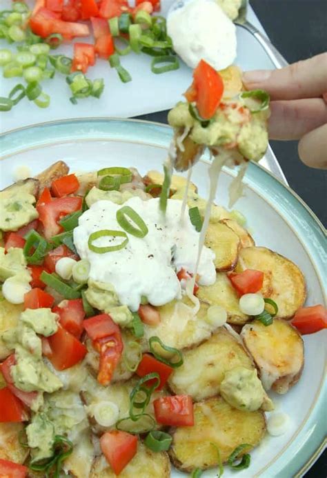 Loaded potato nachos - Easy Cheesy Vegetarian