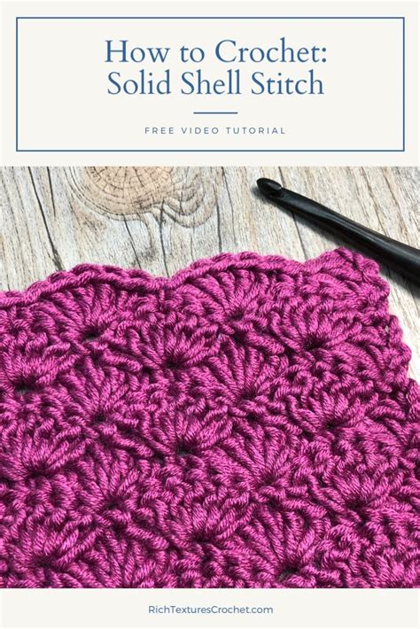 Learn how to crochet this solid shell stitch with this free video tutorial. #crochet in 2020 ...