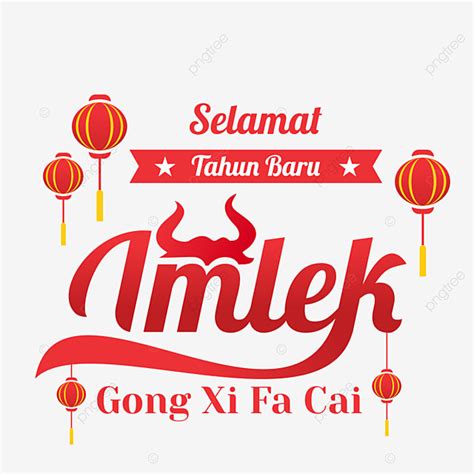 Imlek Vector Design Images, Lettering Of Happy Imlek Chinese Day ...