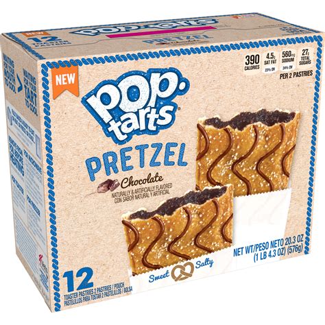 Pop-Tarts Pretzel, Breakfast Toaster Pastries, Chocolate, 6 Ct, 20.3 Oz ...