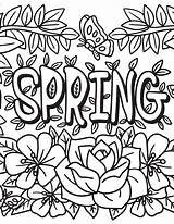 Free Coloring Pages For Spring sketch template
