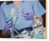 Nurse Prepares Oxygen Mask In Hospital #4 by Science Photo Library