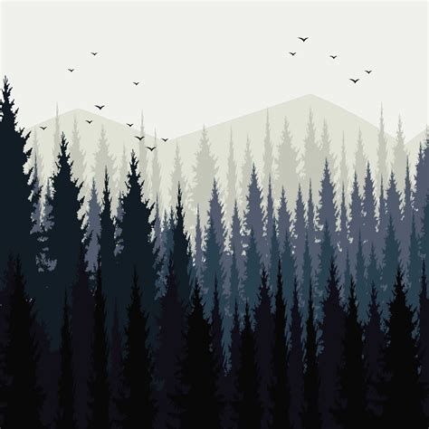 Download Abstract Forest Landscape Vector Art. Choose from over a ...