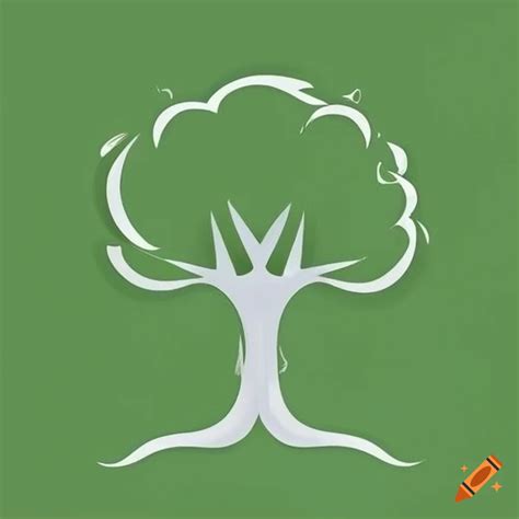 Logo of green renewal party with a white tree on Craiyon