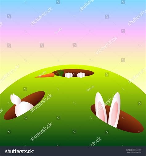 Funny Cartoon Bunny Background Stock Vector (Royalty Free) 389583691 | Shutterstock