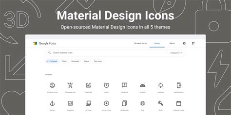 Material Design Icons Figma Template | UI4Free