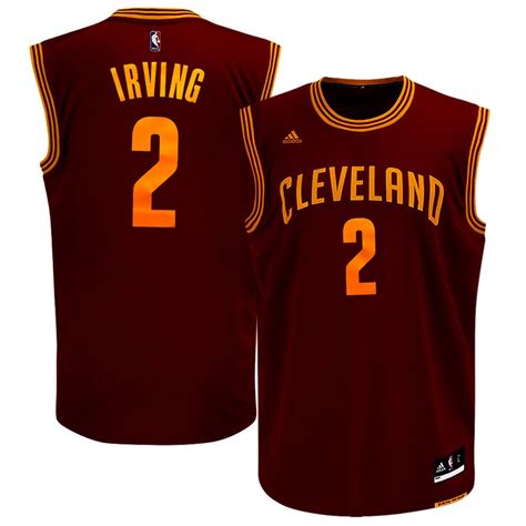 adidas Kyrie Irving Cleveland Cavaliers Wine Replica Road Jersey