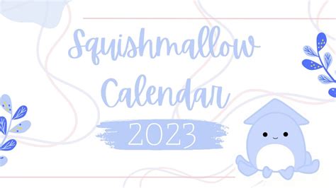 Squishmallow 2023 Calendar Printable Instant Download Digital Download - Etsy Ireland