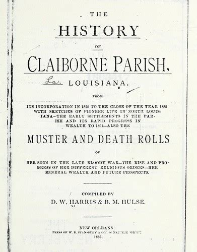 The history of Claiborne Parish, Louisiana by D. W. Harris | Open Library