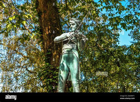 Norway. Norvegia. Bergen. Statue of violinist and composer Ole Bull in ...