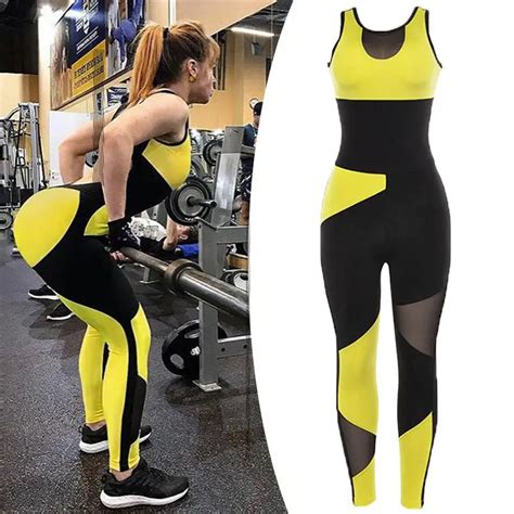 2019 Workout Tracksuit For Women One Piece Sport Clothing Backless ...