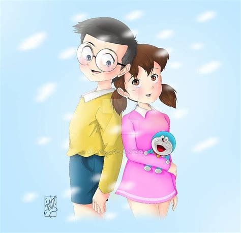 1366x768px, 720P Free download | nobita shizuka shizuka and nobita www pixshark, nobita love HD ...