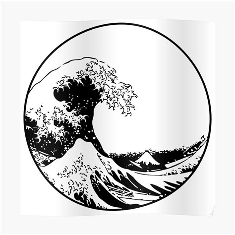 "The Great Wave off Kanagawa" Poster by kontorasuto | Redbubble