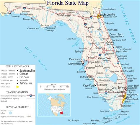 A Large Detailed Map Of Florida State | For The Classroom In 2019 ...