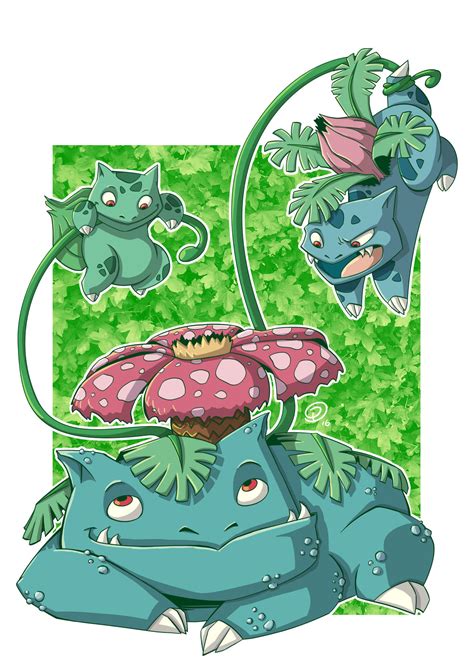 "Bulbasaur Evolution" by FelipeDS (DeviantArt) : r/pokemon