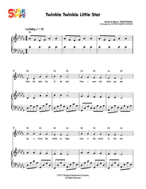 Twinkle Twinkle Little Star Sheet Music By Samantha Ranlet, 44% OFF