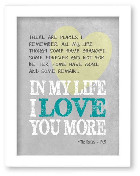 In my life Beatles lyrics art print music art by DIGIArtPrints