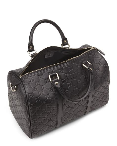 Lyst - Gucci Black Ssima Joy Boston Bag in Black