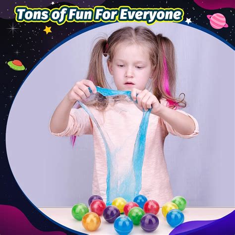 Buy Colorful Kids Party Slime Ball Set, Fluffy Soft Stretchy Non-Sticky ...