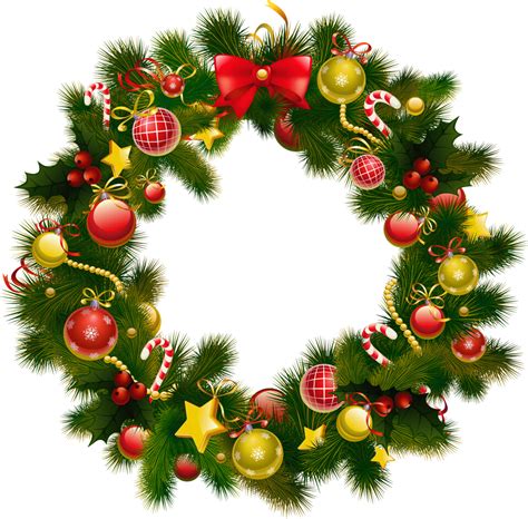 christmas wreath clipart no background - Google Search | Рождественское художественное ...