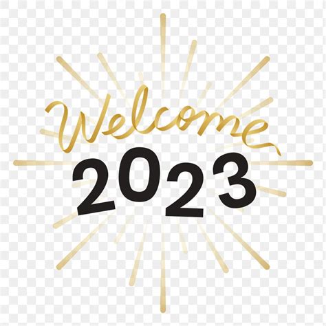 Welcome 2023 png happy new | Free PNG Sticker - rawpixel