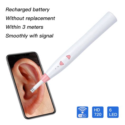 5.5mm WiFi Visual Ear Endoscope Camera Earpick Live View on Smart Phone