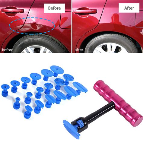 Car Body Repair Kit Auto Bodywork Paintless Dent Ding Hail Removal Tool ...