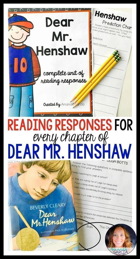 Dear Mr. Henshaw Novel Study with GOOGLE Slides | Third grade reading ...