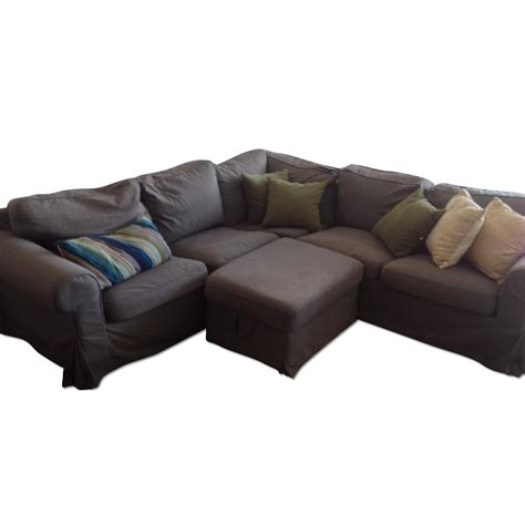 Ikea Dark Grey Sectional Sofa - AptDeco