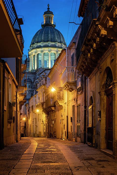 Ragusa Cathedral at Night Photograph by Joan Carroll - Fine Art America