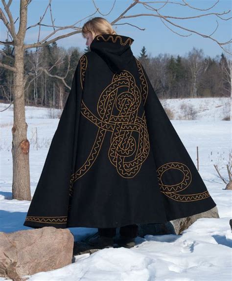 Embroidered lined wool cloak | Cloaks, Wool and Inspiration