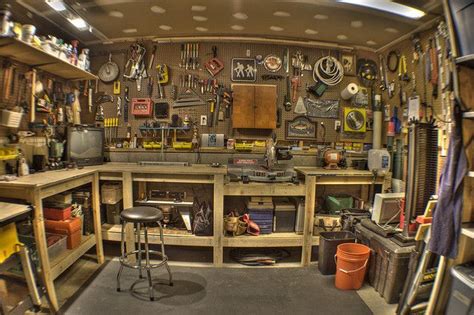Garage by serg312, via Flickr Workshop Layout, Workshop Storage, Workshop Organization, Home ...