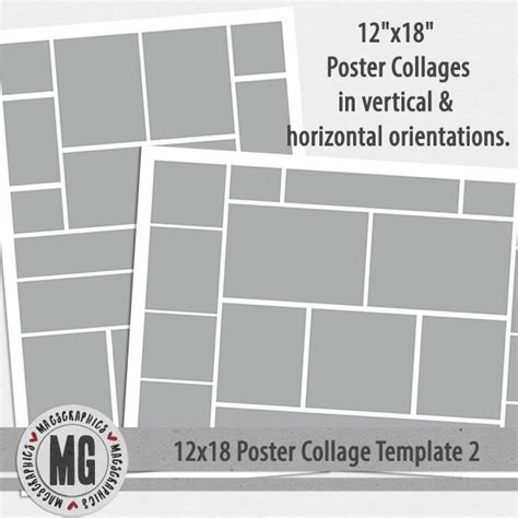 12x18 Poster Collage Template 2 | Digital Art