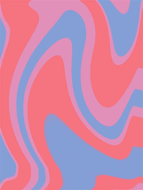 Colorful Pink and Blue Waves Wallpaper