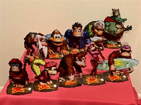 Donkey Kong Country Sprites Super Nintendo Game Inspired - Etsy